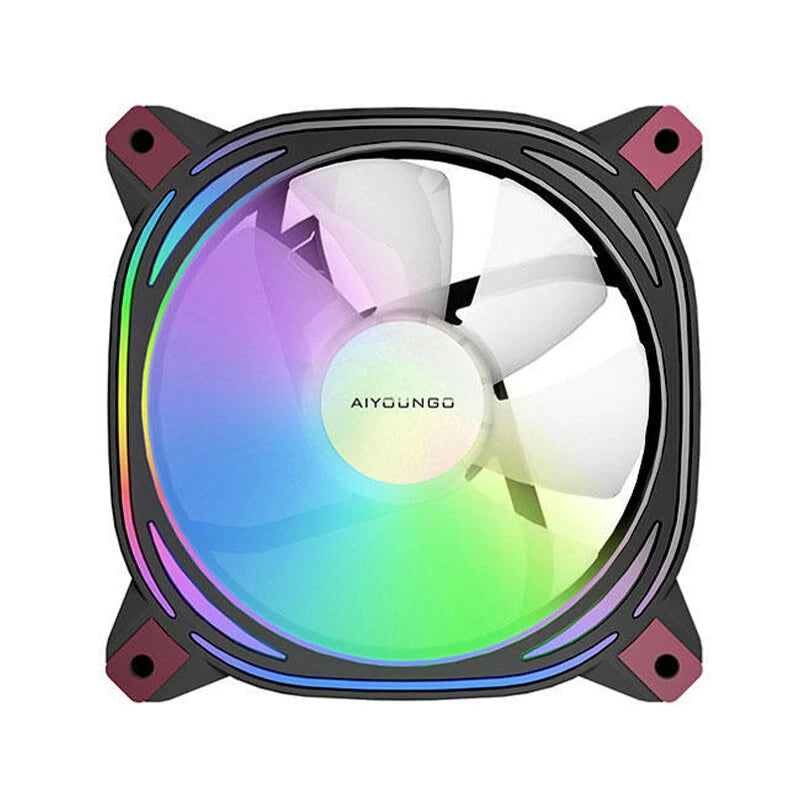 Aigo Z12 Computer Case Fan Reverse Ventoinha PC 120mm RGB Fan Cooler PWM CPU Cooling Fan 3Pin 5V ARGB 12CM Ventilador