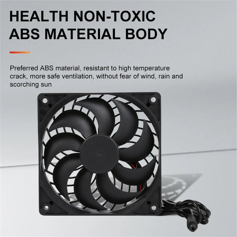 IPRee 3W Solar Panel Solar Exhaust Fan Pet Animal Husbandry Indoor Ventilation Cooling PV Module Outdoor Fan Speed Controller