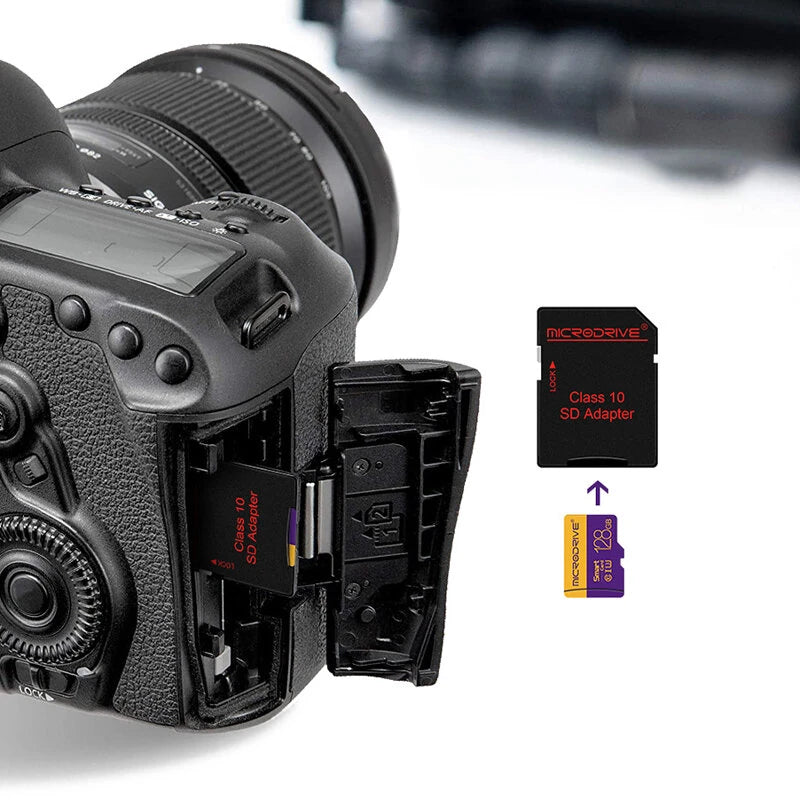 Microdrive Class 10 TF Memory Card 128G 64G 32G U3 High Speed Smart Card Video Card Memory Card for Mobile Phone Tablet Camera Monitor