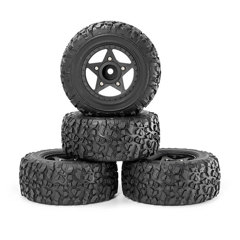 4PCS D231 Upgraded Off-Road Tires Wheels for 1/8 1/10 Short Course Truck RC Cars Vehicles Models Parts Accessories