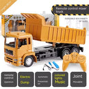 Ao Hai 3831E 3854E 3856E 3865E RTR 1/18 1/20 1/24 2.4G 8CH/12CH RC Car Alloy Excavator Crane Mixer Dump Flatbed Truck LED Light Sound Engineering Vehicle Desktop Toys Model Collection Gift For Boys