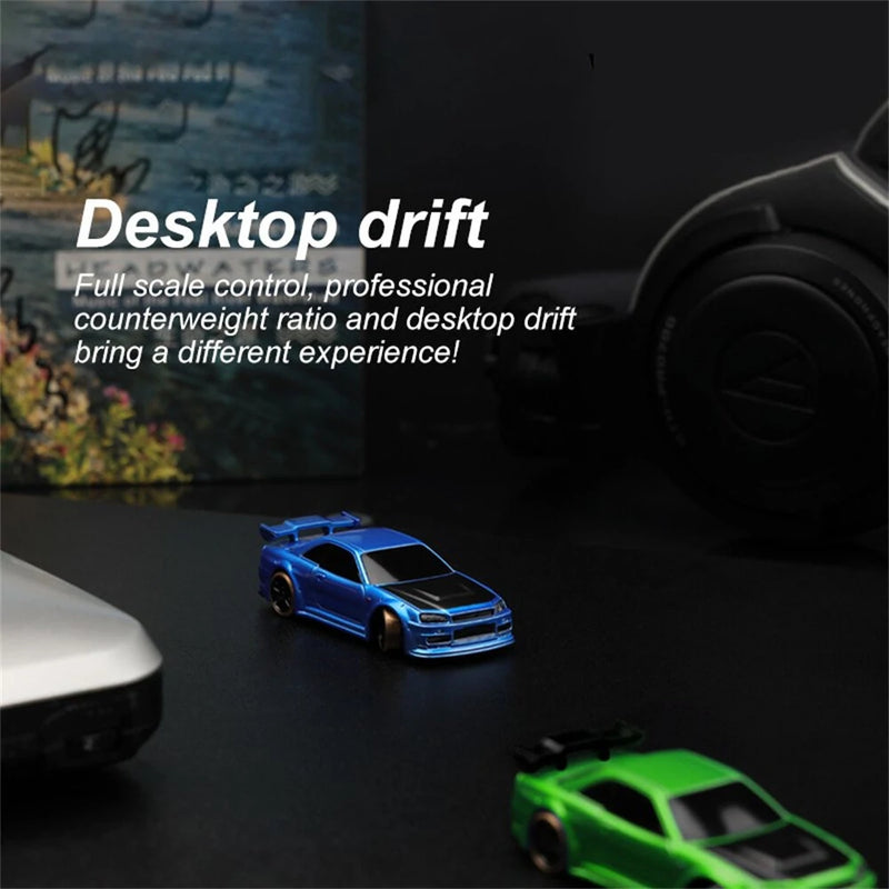 Turbo Racing C64 RTR 1/76 2.4G RWD Mini Drift RC Car Built In Gyro Micro Sports Truck LED Lights Full Proportional Vehicles Model Kids Children Toys