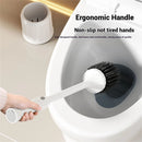 Tevorex Wireless Electric Silicone Head Toilet Brush Long Handle 360 rotation Cleaning Brush Household Bathroom USB Rechargeable White Cleaning Tools