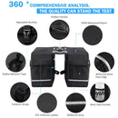 WEST BIKING 30L Bicycle Panniers Bag with Rain Cover Wear-resistant Cycling Travel Saddle Bag Night Reflective Bike Rear Luggage Bag for MTB