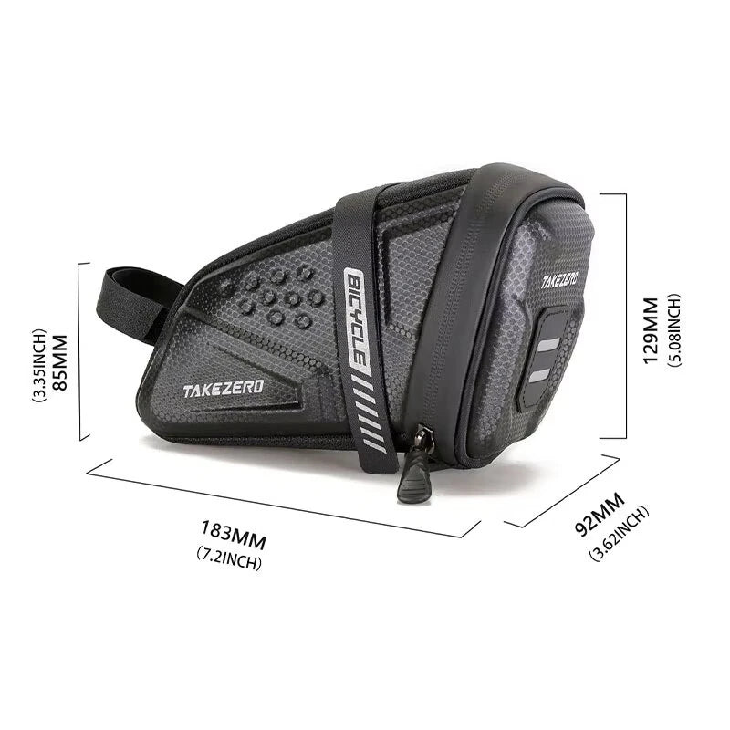 TAKEZERO TZ07 1L Lage Capacity PU Mountain Bike Clearing Bag Road Bike Rear Bag OligHard Shell Riding Equipment Accessories