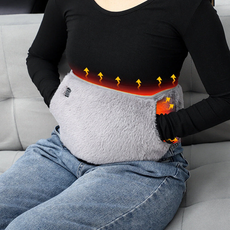 Heated USB Waist Belt 3 Adjustable Temperatures Warm Waist Belt Electric Heating Waist Belt Can Warm Hands Waist And Stomach Plush Belt To Keep Warm In Winter