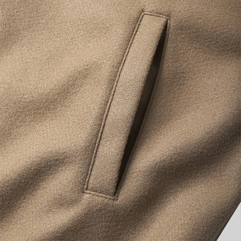 INCERUN Mens Solid Stand Collar Button Front Jacket Casual Fall Winter Outwear Top with Pockets S-5XL