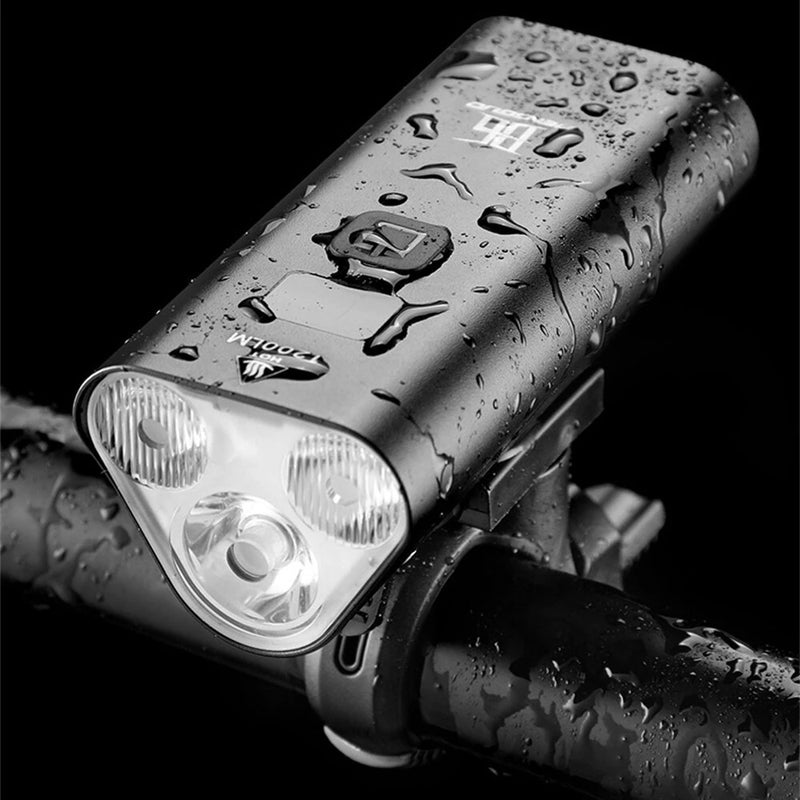 BENGGUO 1200LM Bike Headlight 6 Cycling Flash Lamp Light Modes Aluminum Alloy Waterproof Type-C Charging Bicycle Front Light for MTB Riding