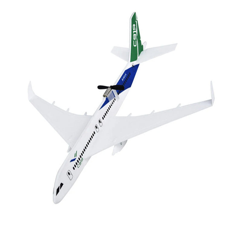 C919 350mm Wingspan Intelligent Electric Free Flying Paper Plane Bubble Rechargeable Airplane DIY