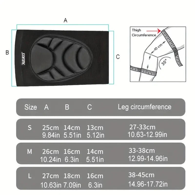 AOLIKES 1 Pair Anti-collision Anti-slip Knee Pads Thick EVA Foam Knee Pads for Volleyball Football Dance Sport
