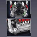 Mould King 10203 The MB Car V8 Engine Model with Gearbox Building Block Technical Car Engine Brick Set Assembly Kit 1196PCS Engine Toys Kids Christmas Gift