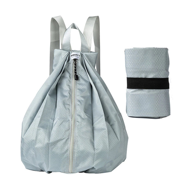 IPRee Simple and Large-Capacity Folding Backpack Portable and Thickened Lightweight Waterproof Sports Folding Bag for Outdoor Travel