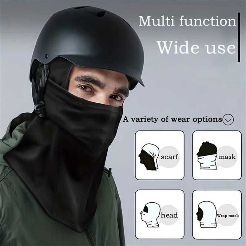 Wolfilist Outdoor Thermal Cycling Face Mask for Men Women Winter Breathable Windproof Fleece Lined Full Coverage Headscarf for Skiing Motorcycling