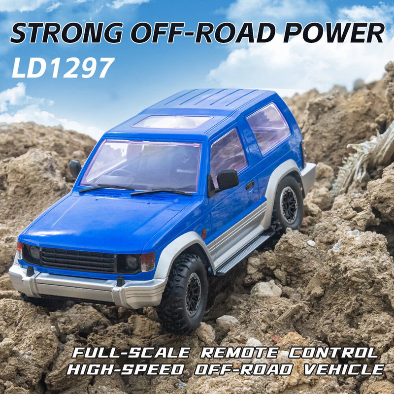LDRC 1297 RTR Pajero 1/14 4WD RC Car LED Light Off-Road Truck Climbing Rock Crawler Full Proportional Vehicles Models Remote Control Toys