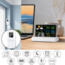 VA Color Screen Indoor And Outdoor Wireless Thermometer And Hygrometer Large Screen Perpetual Calendar Weather Forecast Weather Station Radio Clock