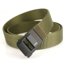 TUSHI 120cm Length Luxury Metal Tactical Belts Automatic Buckle Nylon Quick Dry Sports Belts For Outdoors Hiking Cycling