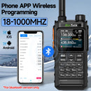 BinTolk BT7700 Walkie Talkie Multi Band Wireless Bluetooth Phone Programming Noise Reduction AM FM Type-C Charging Ham Radio for Outdoor Camping