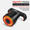 ROCKBROS Q5 Smart Auto Brake Sensing Bicycle Taillight Vibration Sensor Wake-up IPX6 Waterproof USB Charging Bike Rear Light for Night Riding