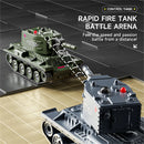 WENNANFENG BRRRRT 1/64 2.4G Mini RC Tank Desktop Simulation Battle Tracked Full Proportional Remote Control Shooting Vehicles Models with Infrared Combat 360 Rotating Turret Micro Toys