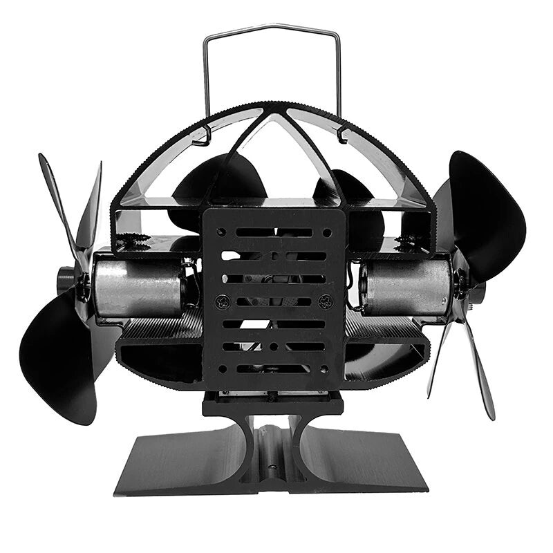 IPRee Stove Fan Without Electricity Quiet Chimney Fan For Stove Pipe Efficient Heat-Powered Fan For Oven Fan Wall Mounted Stove Fan