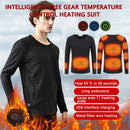 TENGOO 11 Heating Zones Underwear 3 Gear Smart Control Winter Warm USB Electric T-Shirt Adult Long Sleeve Plush Heated Top