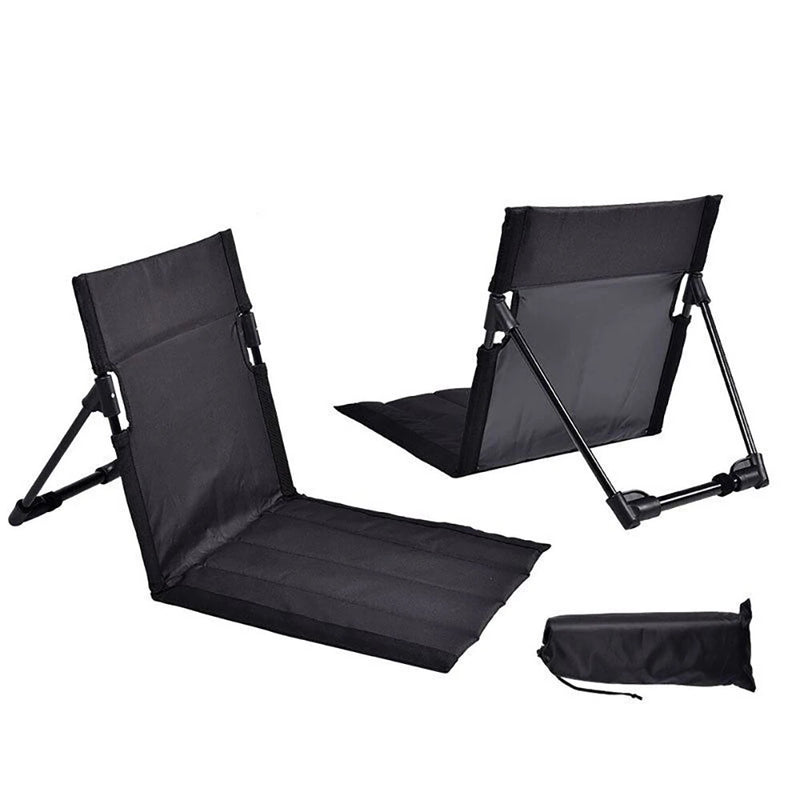 Folding Chair New Lightweight Foldable Beach Chair With Backrest Camping Seat Outdoor Beach Garden Lounger Portable Chair Floor Mat Lawn Chair