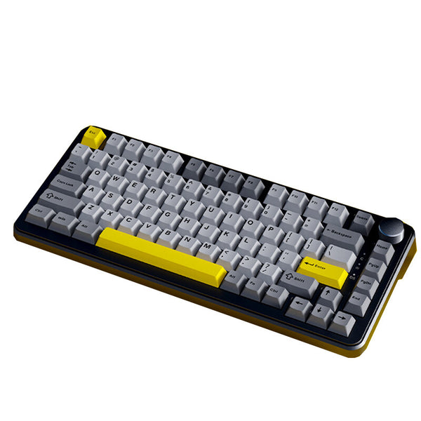 Ajazz AK820 Max 82 Keys Tri-mode Wireless Mechanical Gaming Keyboard with Volume Knob Hot Swappable Fly Fish Switch RGB 2.4G Wireless/BT5.1/USB Wired 75% Layout Gaming Keyboard Gasket Structure