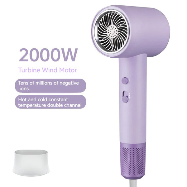 2000W Powerful Hair Dryer 5-Level Temperature Adjustment Dual Switches with Rotating Nozzle 220~240V Salon Hair Dryer for Home