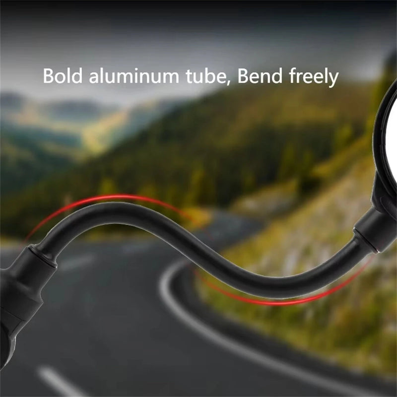 BENGGUO 1/2Pcs Bicycle Hose-adjustable HD Rearview Mirror 360 Degree Adjustable Wide Angle Shockproof Electric Vehicle Mirror for Handlebar Diameters Below 32mm
