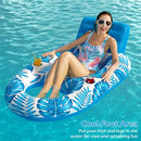 WaveRite 1pc Inflatable Floating Pool Lounge Chair Water Floaties for Swimming Pool Lake Lounge Float Swimming Beach Lounger Floating Seat With Backrest