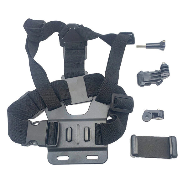 XANES First-person View Bike Holder Sports Chest Shooting Camera Strap Live Outdoor Cycling Cell Adjustable Phone Clip Holder for Riding