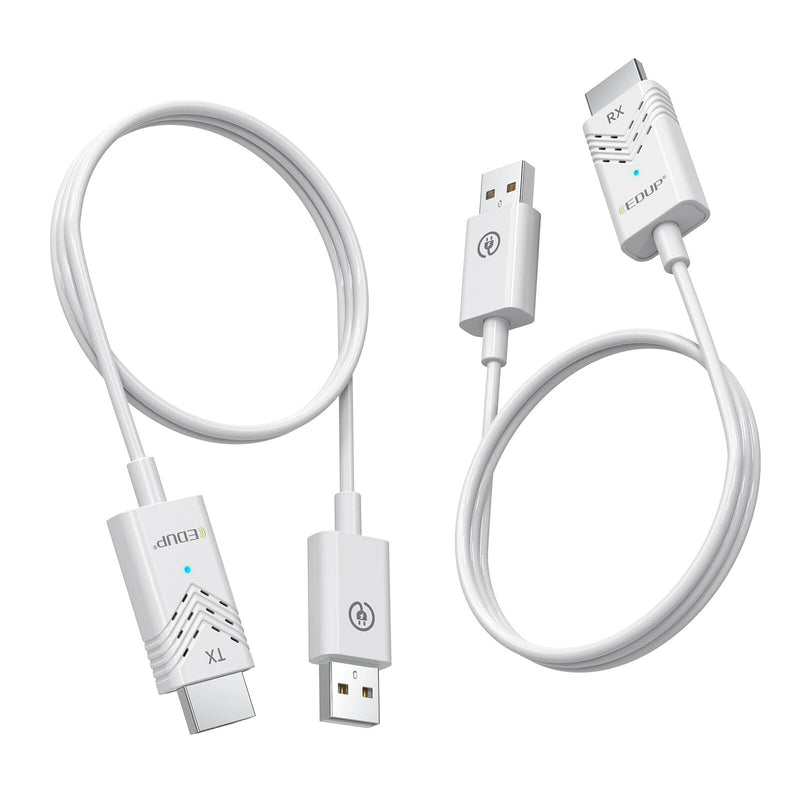 EDUP Wireless HD Transmitter and Receiver Kit 1080P@60Hz Full HD Extender 50m Long Range 0.1s Delay Plug and Play Support Multi Device for Streaming Mirroring