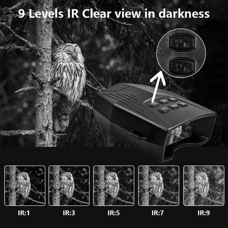 IPRee High Definition Infrared Night Vision 10X Zoom Digital 5K  60MP Outdoor Telescope Camera for Hunting Camping