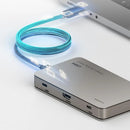 Hagibis BD246A USB4 Docking Station 7-in-1 USB Hubs Splitter Adapter with 10Gbps USB-A*2 / 10Gbps USB-C*2 / PD100W / 8K60Hz HD / 20Gbps DP1.4 for PC Laptop Computer