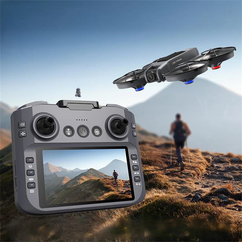 X226 WiFi FPV with Goggles Glasses / 5.9inch LCD Screen Controller HD Dual Camera Electrically Adjustable Optical Flow Hover Circle Protection LED Light Brushless 2.4G 4CH 6-Axis Remote Control Toys RC Drone Quadcopter RTF
