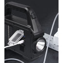 LED+COB/SMD Portable Strong Camping Light USB Charging Solar LED Handheld Flashlight Multifunctional Power Display With Side Light for Mountaineering Hiking Work Torch