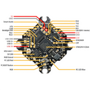 25.5x25.5mm DarwinFPV FoldApe4 ELRS3.0 F411 Bluejay MPU6500 AIO F4 Flight Controller 1-3S 15A ESC for Long Range RC FPV Racing Drone