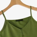 ZANZEA Womens Spaghetti Strap Camisole Summer Tank Tops V Neck Casual Slip Blouse Streetwear