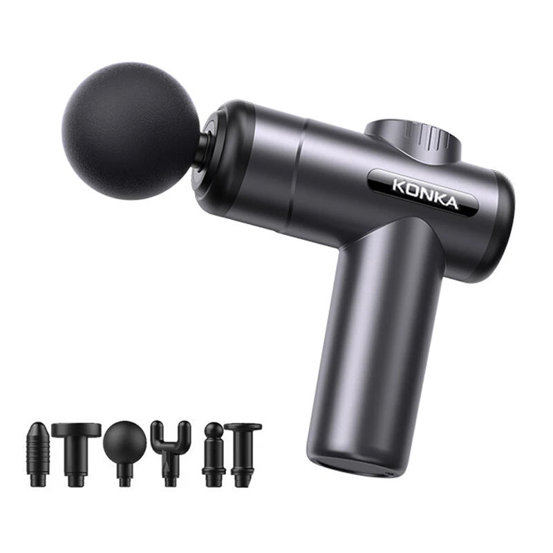 KONKA V19 Fascia Gun 6 Speeds Adjustable 6 Massage Heads Massager Gun Relieve Fatigue Muscle Relaxation 1200mAh