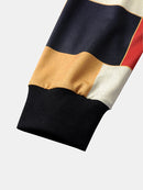 ChArmkpR Mens Hoodies Color Block Kangaroo Pocket Loose Drawstring Hoodies Sweatshirts