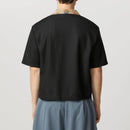 INCERUN Mens Textured Patchwork Cropped Short Sleeve Shirt Comfortable Fashion Solid Printed Edge Lapel Top