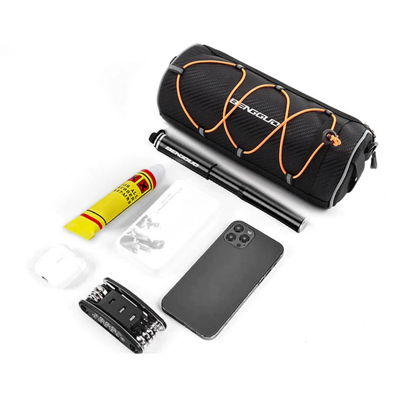 BENGGUO 2.5L Multi-functional Bike Handlebar Bag Portable Reflective Large Capacity Storage Shoulder Bag Bicycle Bag for Outdoor Cycling