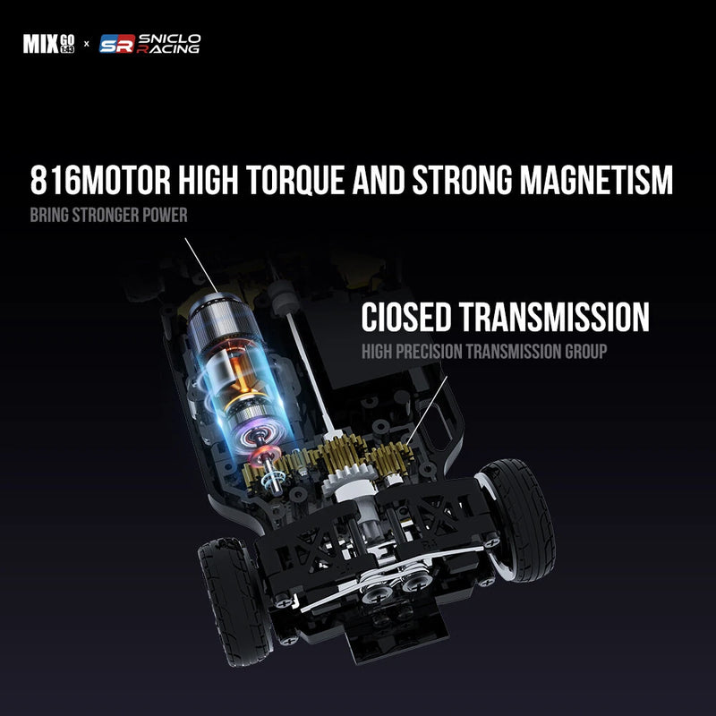 DIATONE Sniclo SNT MIX GO MG044 RTR 1/43 2.4G 4WD Drift RC Car with Gyro LED Light Race On-Road Micro Vehicles Models Toys
