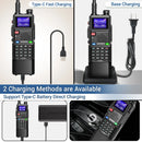 Baofeng UV-5RH 10W Tri-band Walkie Talkie 3800mAh Type-C Rechargeable Wireless Copy Frequency Handheld Two-way Radio