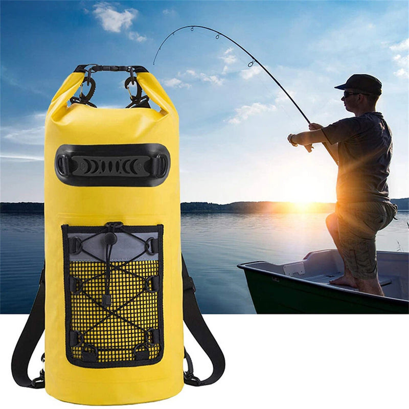 WaveRite 10L/20L/30L Waterproof Ocean Swimming Backpack PVC Fashing Diving Compression Storage Dry Pack Bag Men Women Kayaking Boating Surfing Pack
