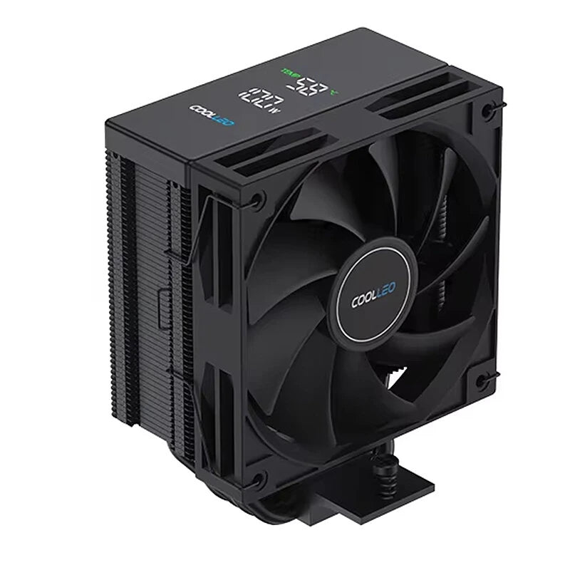 COOLLEO B40S DIG ARGB 4 Heat Pipes CPU Cooler Professional Digital Display Radiator TDP 200W CPU Air Cooler for LGA1700 AM4 AM5