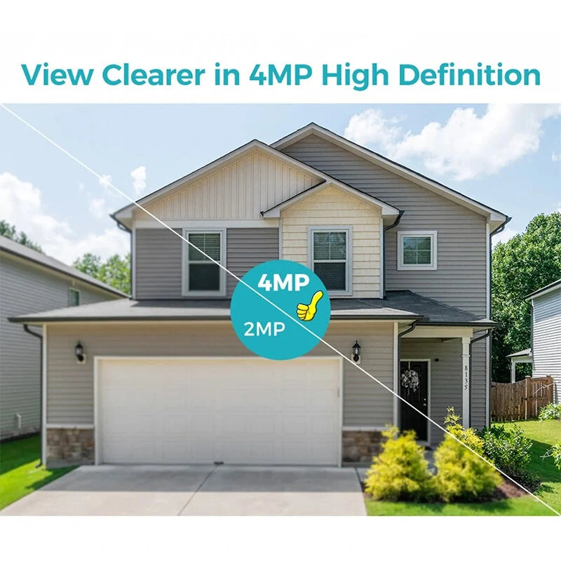 Hiseeu WTD714 4MP 2K HD Solar PTZ WiFi Security Camera PIR Motion Detection Color Night Vision Two-Way Audio IP66 Waterproof CCTV Surveillance Cameras iCSee APP