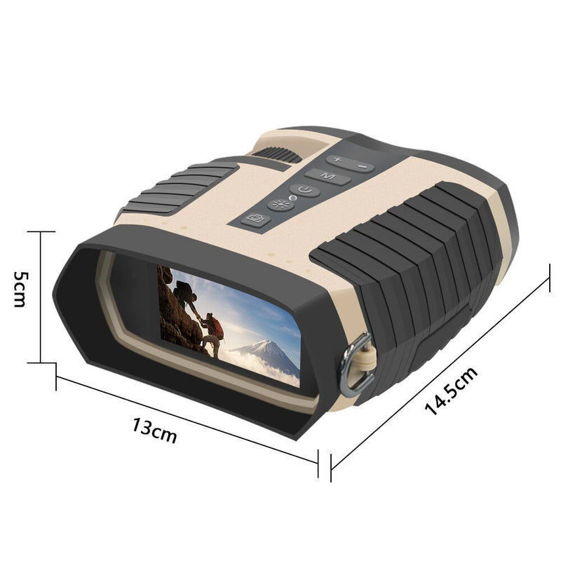 Binoculars with Camera Night Vision Scope 4X Optical Zoom 8X Digital 3" LCD Screen 2.5K Video 3W IR Waterproof IP65 for Hunting Outdoor Telescope