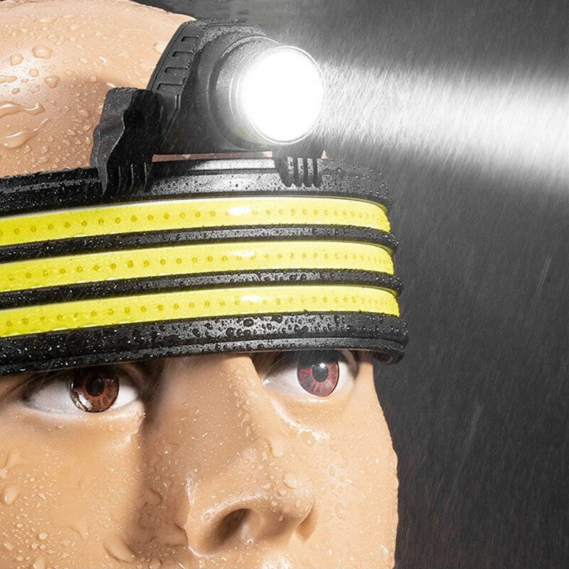 350LM Smart Induction Riding Headlamp USB Rechargeable LED Headlight Cycling Adventure Fishing Flashlight Bike Headlamp