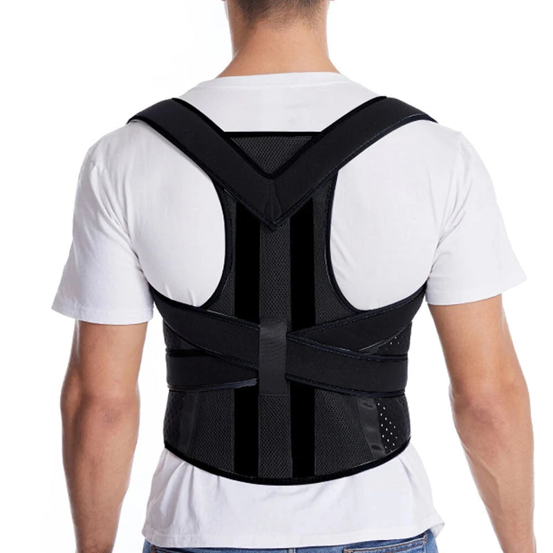 Adjustable Back Support Belt Breathable Back Posture Corrector Shoulder Lumbar Spine Support Back Protector Body Straightener